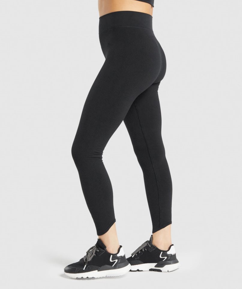 Legginsy Gymshark Pause Seamless Damskie Czarne | PL 981RHA